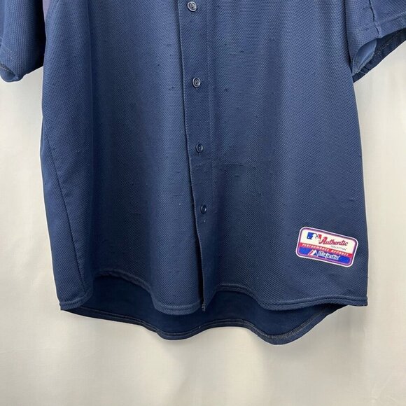 Mark Prior Chicago Cubs Majestic Mens Jersey Multicolor Henley Short Sleeve 2X - Picture 7 of 11